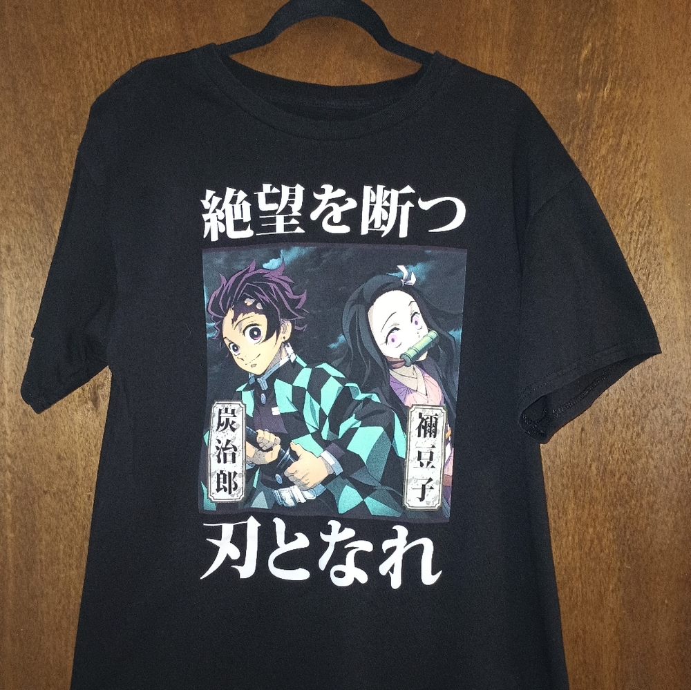 Men's Demon Slayer Anime Manga Tanjiro & Nezuko T-shirt